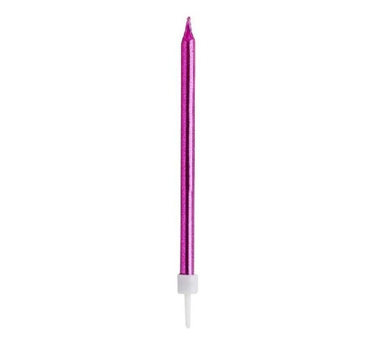 CANDLES - HOT PINK SKINNY - PACK OF 12