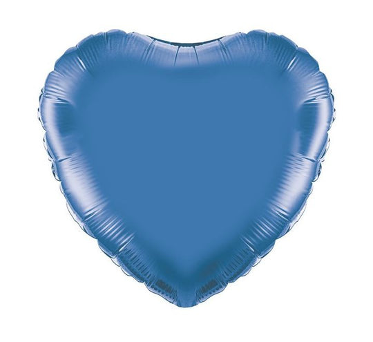 METALLIC - HEART - BLUE
