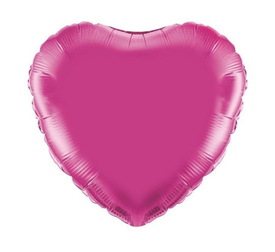 METALLIC - HEART - FUCHSIA