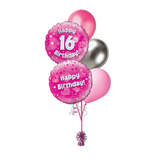 BOUQUET - HAPPY 16th BIRTHDAY - PINK