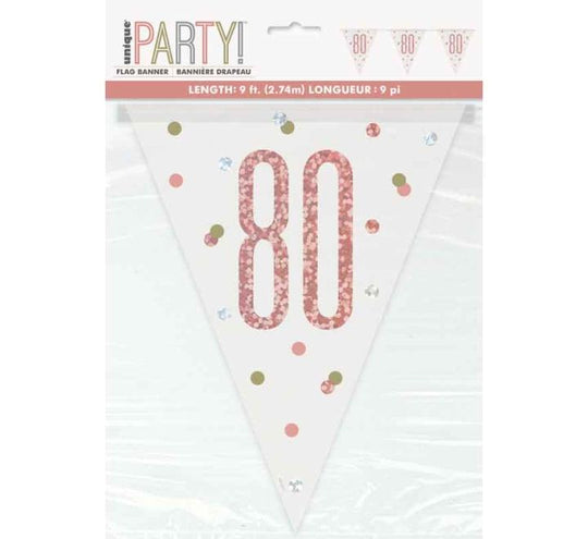 BUNTING - 80th - ROSE GOLD