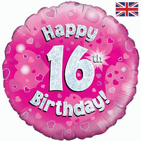 18" FOIL - HAPPY 16th BIRTHDAY! - PINK