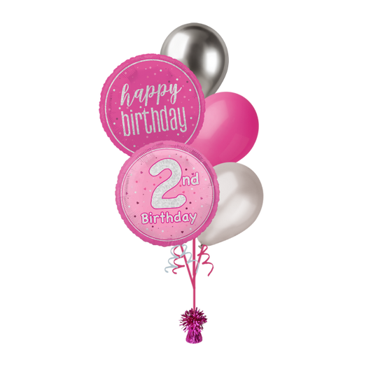 BOUQUET - 2nd BIRTHDAY - PINK GLITZ