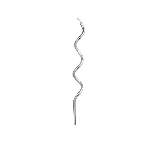 CANDLES - CURLY SILVER - PACK OF 12
