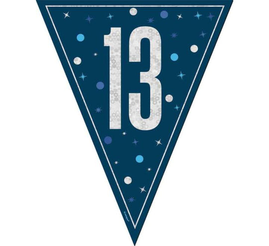 BUNTING - 13th - BLUE GLITZ