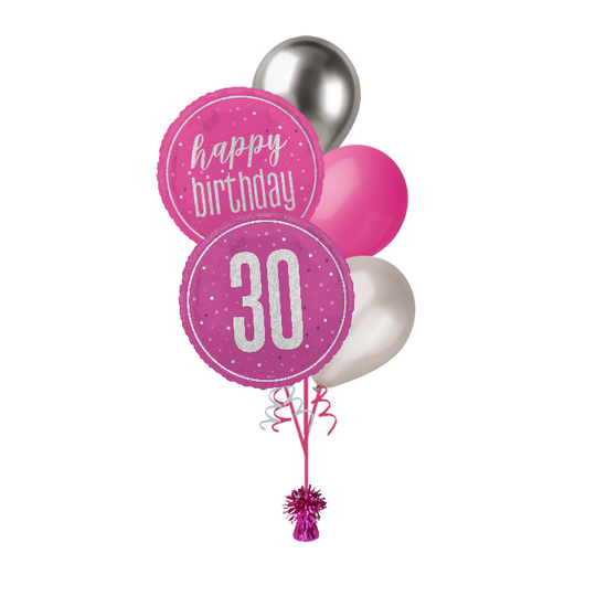 BOUQUET - 30th BIRTHDAY - PINK GLITZ