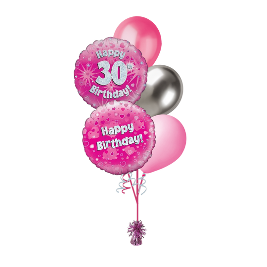 BOUQUET - HAPPY 30th BIRTHDAY - PINK