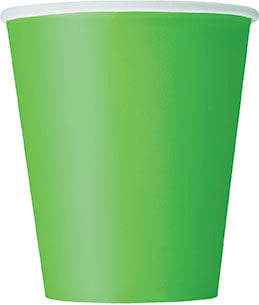 CUPS - LIME GREEN - PACK OF 14