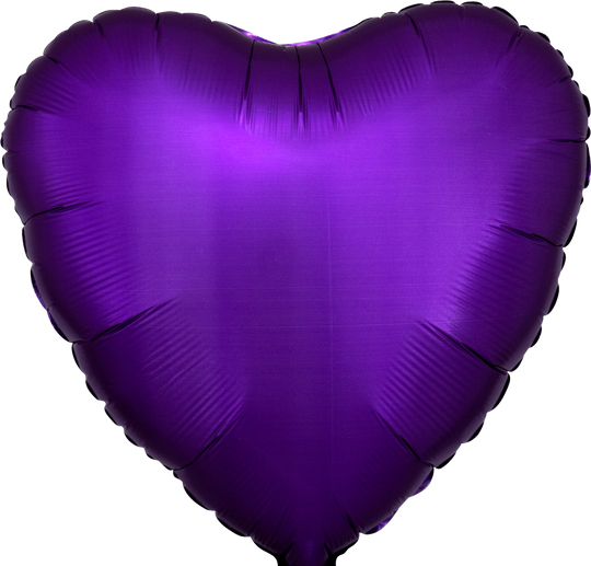SATIN LUXE - HEART - PURPLE ROYALE