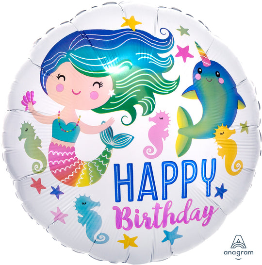 18" FOIL - COLOURFUL OCEAN FUN BIRTHDAY