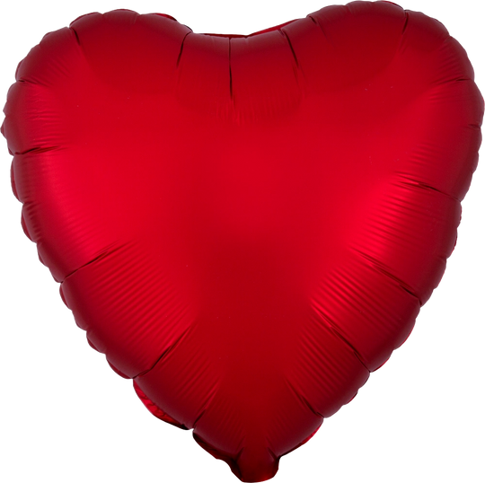 SATIN LUXE - HEART - SANGRIA