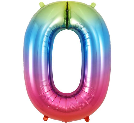 JUMBO NUMBER - 0 - RAINBOW