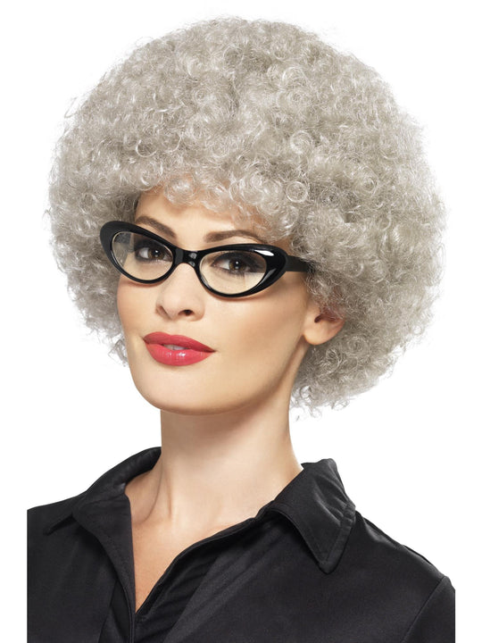 GRANNY PERM WIG - GREY
