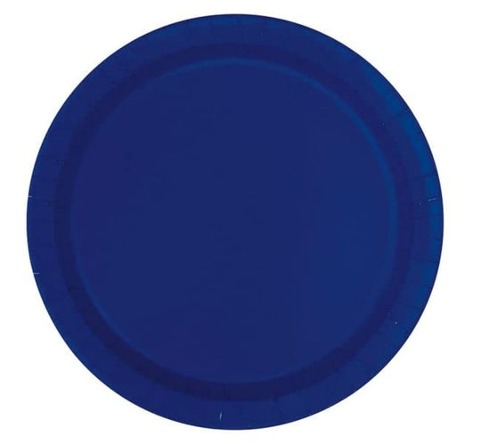 PAPER PLATES - NAVY BLUE - PACK OF 16