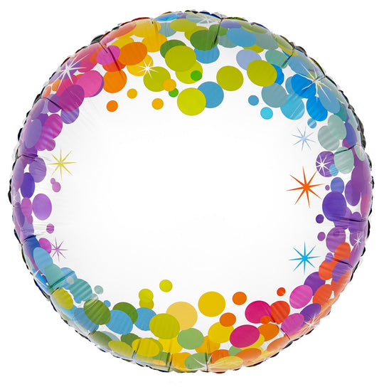 18" FOIL - COLOURFUL CONFETTI