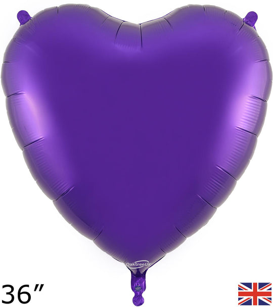 36" FOIL - HEART - PURPLE