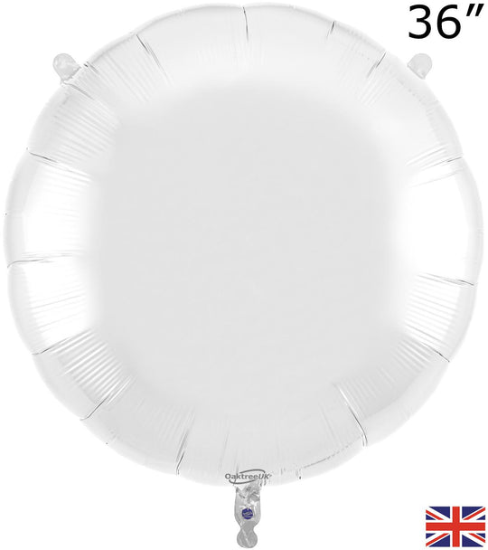 36" FOIL - CIRCLE - WHITE