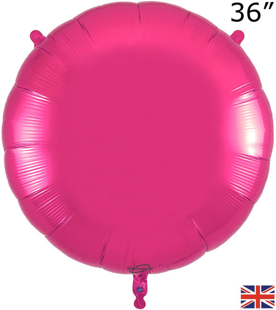 36" FOIL - CIRCLE - FUCHSIA