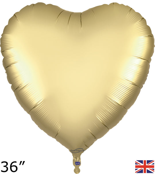 36" FOIL - HEART - PURE GOLD
