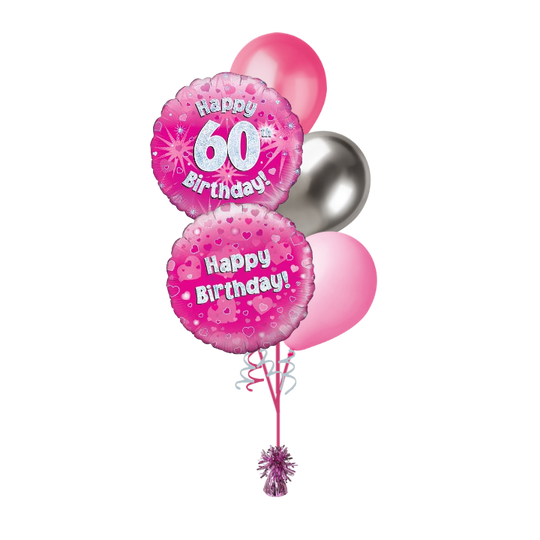 BOUQUET - HAPPY 60th BIRTHDAY - PINK
