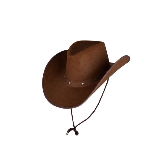 TEXAN COWBOY HAT - DARK BROWN