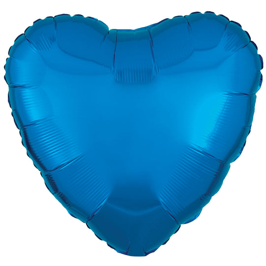 METALLIC - HEART - BLUE