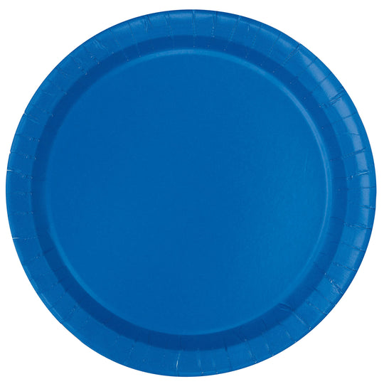 PAPER PLATES - ROYAL BLUE - PACK OF 16