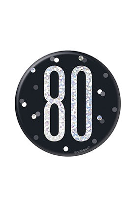 BADGE - 80th - BLACK