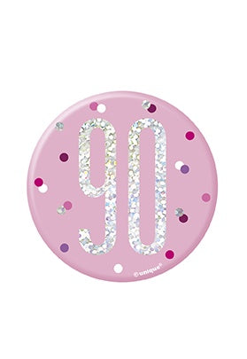 BADGE - 90th - PINK