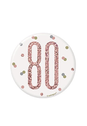 BADGE - 80th - ROSE GOLD