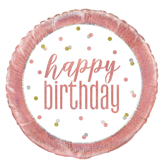 18" FOIL - HAPPY BIRTHDAY - ROSE GOLD