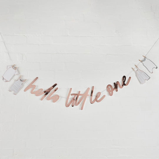 BANNER - HELLO LITTLE ONE - ROSE GOLD