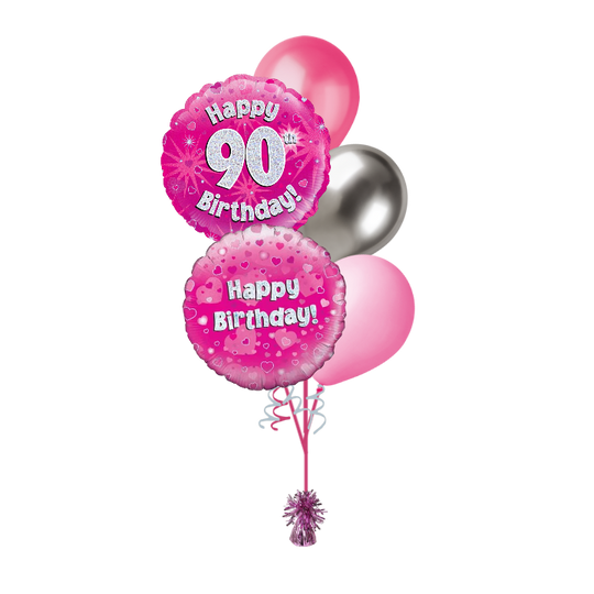BOUQUET - HAPPY 90th BIRTHDAY - PINK