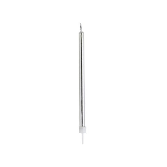 CANDLES - SILVER SKINNY - PACK OF 12