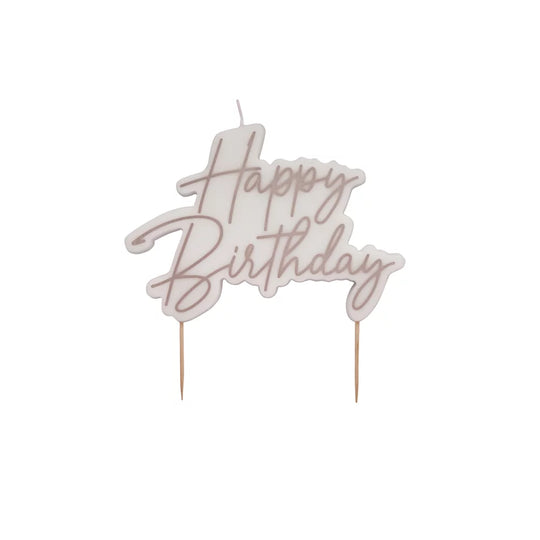 CANDLE - HAPPY BIRTHDAY - ROSEGOLD
