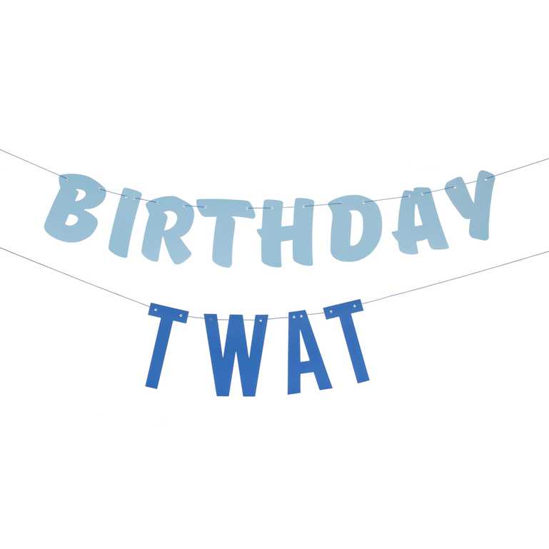 BUNTING - BIRTHDAY TWAT - BLUE