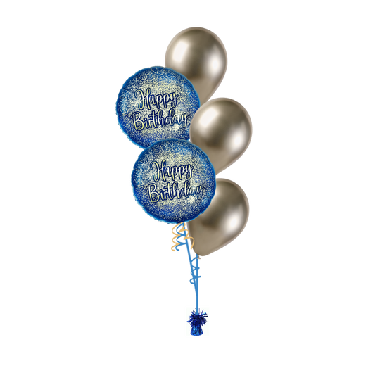 BOUQUET - NAVY & GOLD GLITTER BIRTHDAY