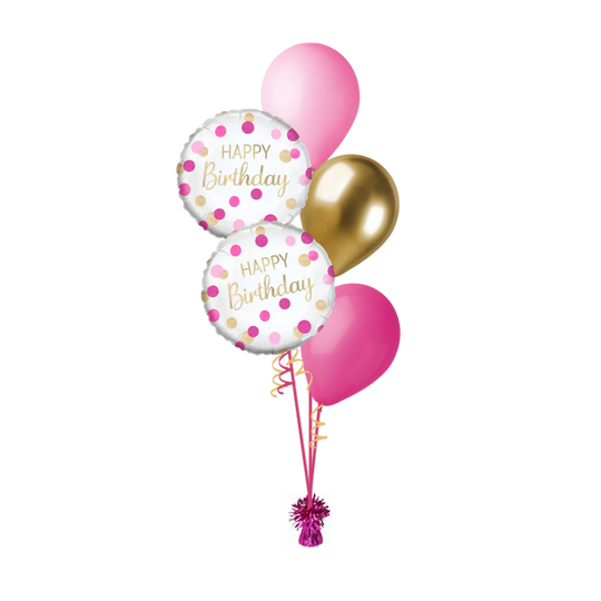 BOUQUET - PINK & GOLD CONFETTI BIRTHDAY