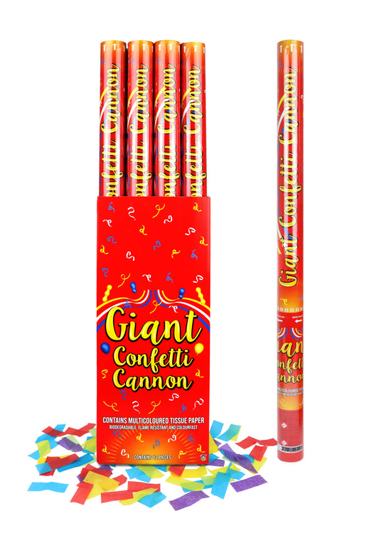 CONFETTI CANNON - RAINBOW PAPER - 80CM