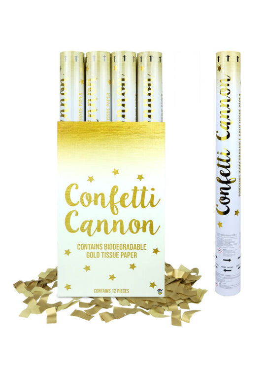 CONFETTI CANNON - GOLD PAPER - 50CM