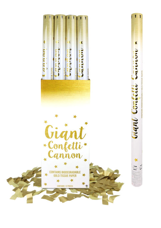 CONFETTI CANNON - GOLD PAPER - 80CM