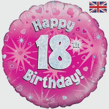 18" FOIL - HAPPY 18TH BIRTHDAY! - PINK