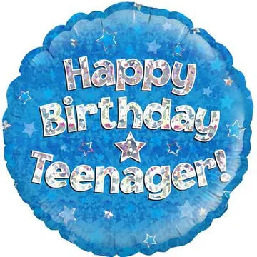 18" FOIL - HAPPY BIRTHDAY TEENAGER! - BLUE