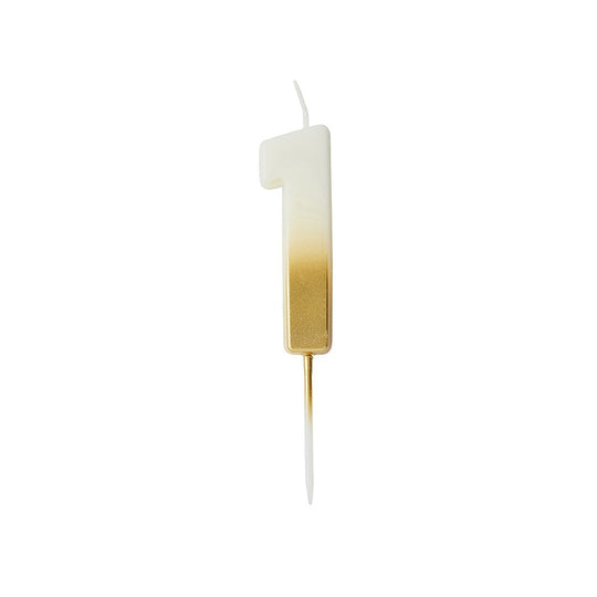 CANDLE - 1 - GOLD OMBRE