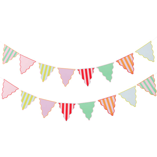 FLAG BUNTING - BRIGHT WAVY - 4M