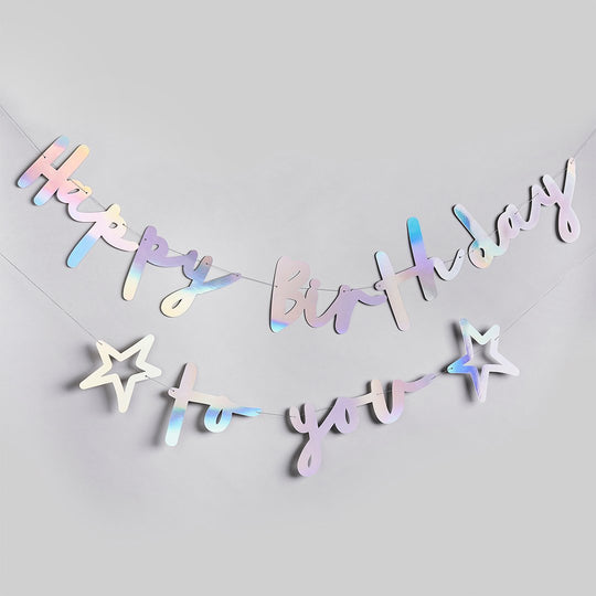 BANNER - HAPPY BIRTHDAY TO YOU - IRIDESCENT