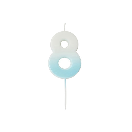 CANDLE - 8 - BLUE OMBRE