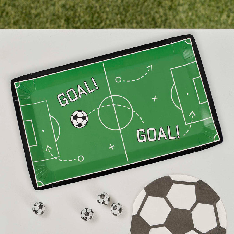 PLATES - FOOTBALL PITCH - PACK OF 8