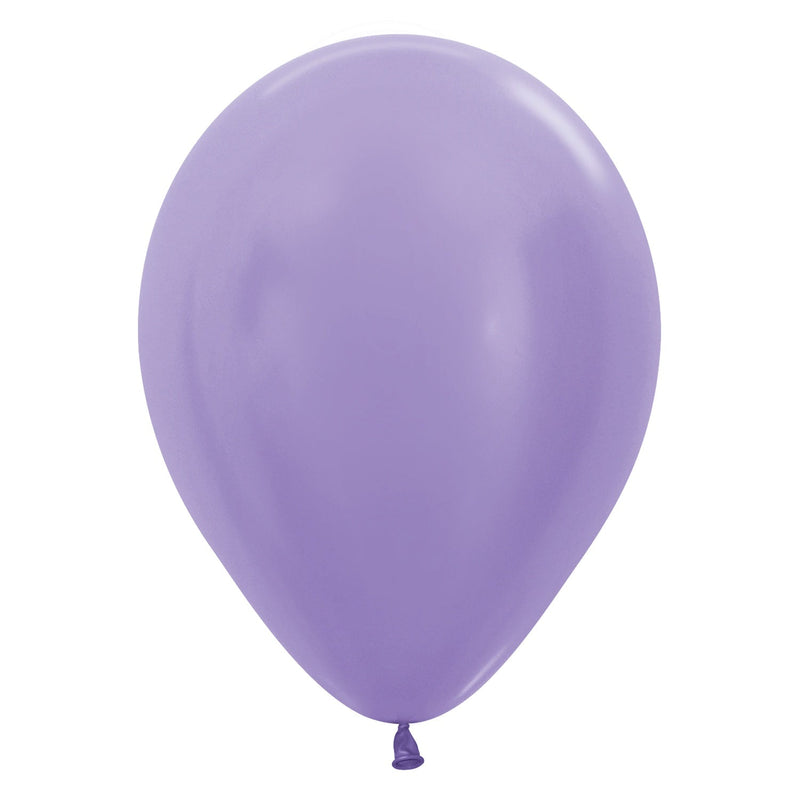12" LATEX - METALLIC LILAC - PACK OF 50-Latex Balloon Packs-Partica Party