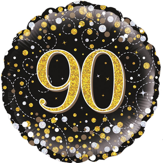 18" FOIL - AGE 90 - GOLD SPARKLING FIZZ